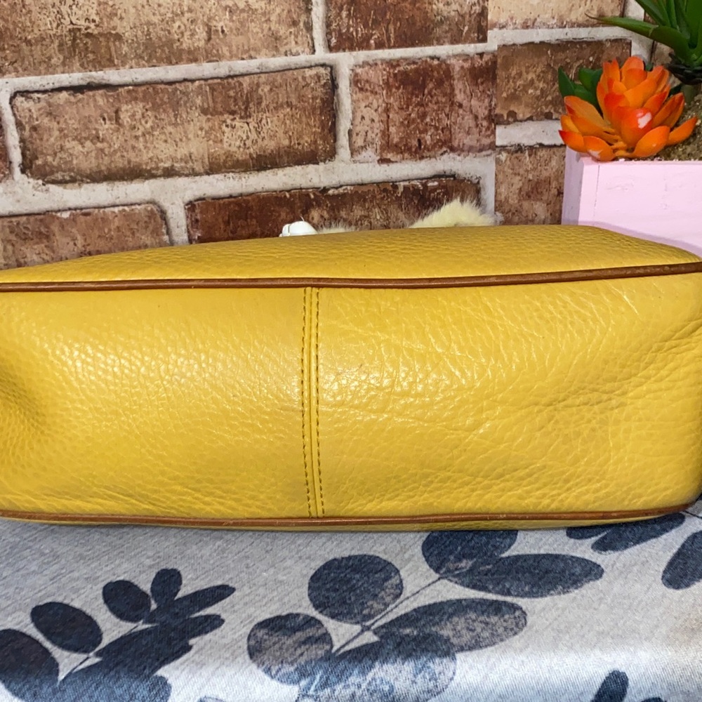 Dooney & Bourke Yellow Leather Shoulder Bag only - Picture 2 of 6